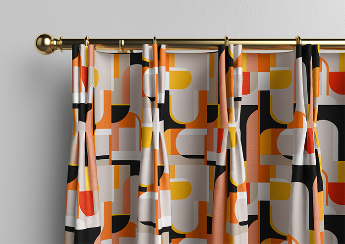 Archways, Orange - Made to Measure Curtains - Image 11